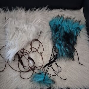 Mens Fake Fur Thongs